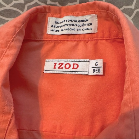 (2) Boys Button Down Shirt Long Sleeve Size small (6/7) EUC Wrangler & Izod - Picture 4 of 11